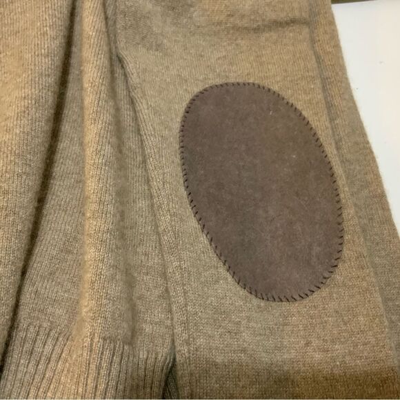 - Hadleigh’s Cardigan crewneck knit 100% cashmere Brown white size 46 - Picture 6 of 9